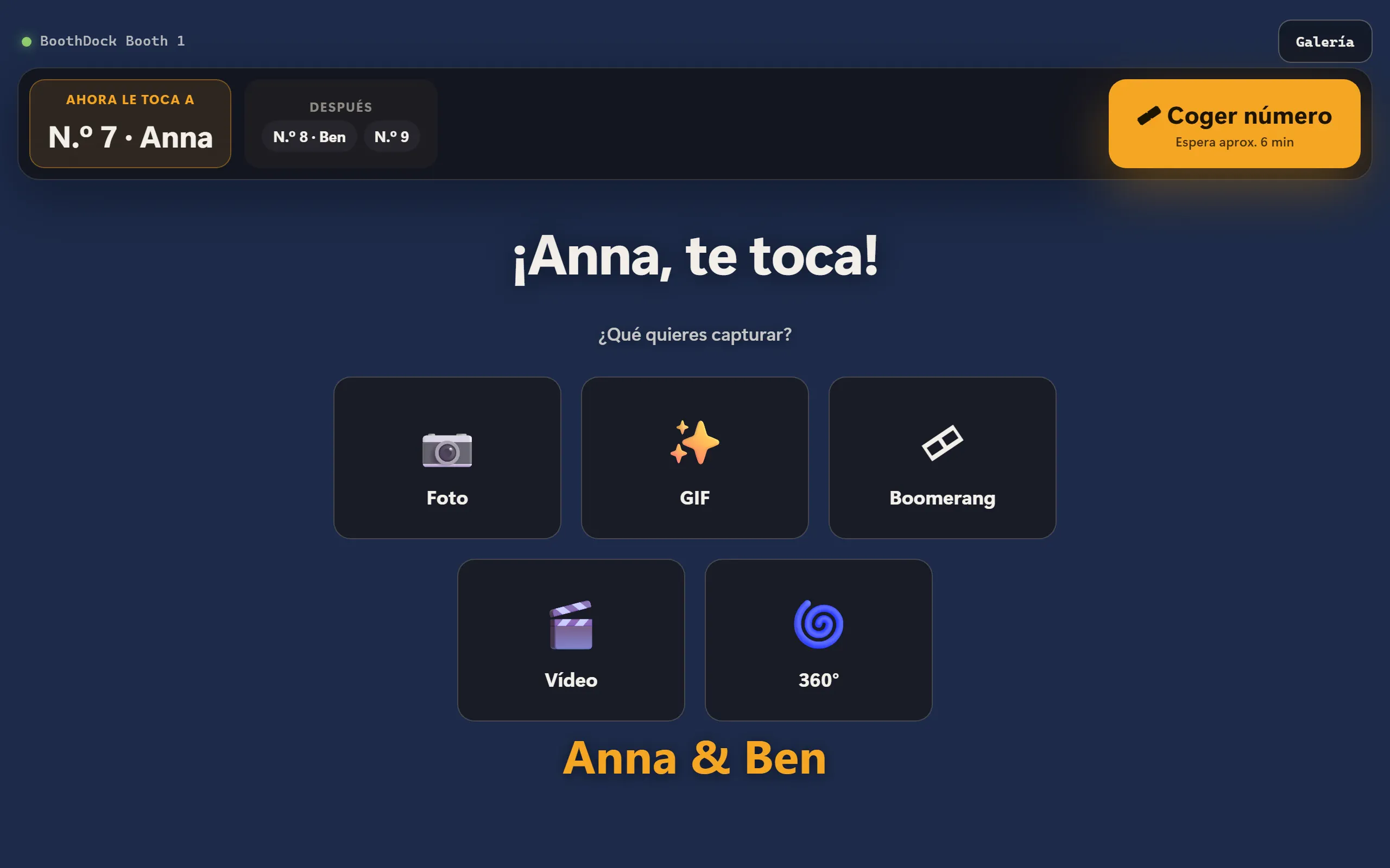 La estación: los invitados eligen el modo, la Box hace la captura