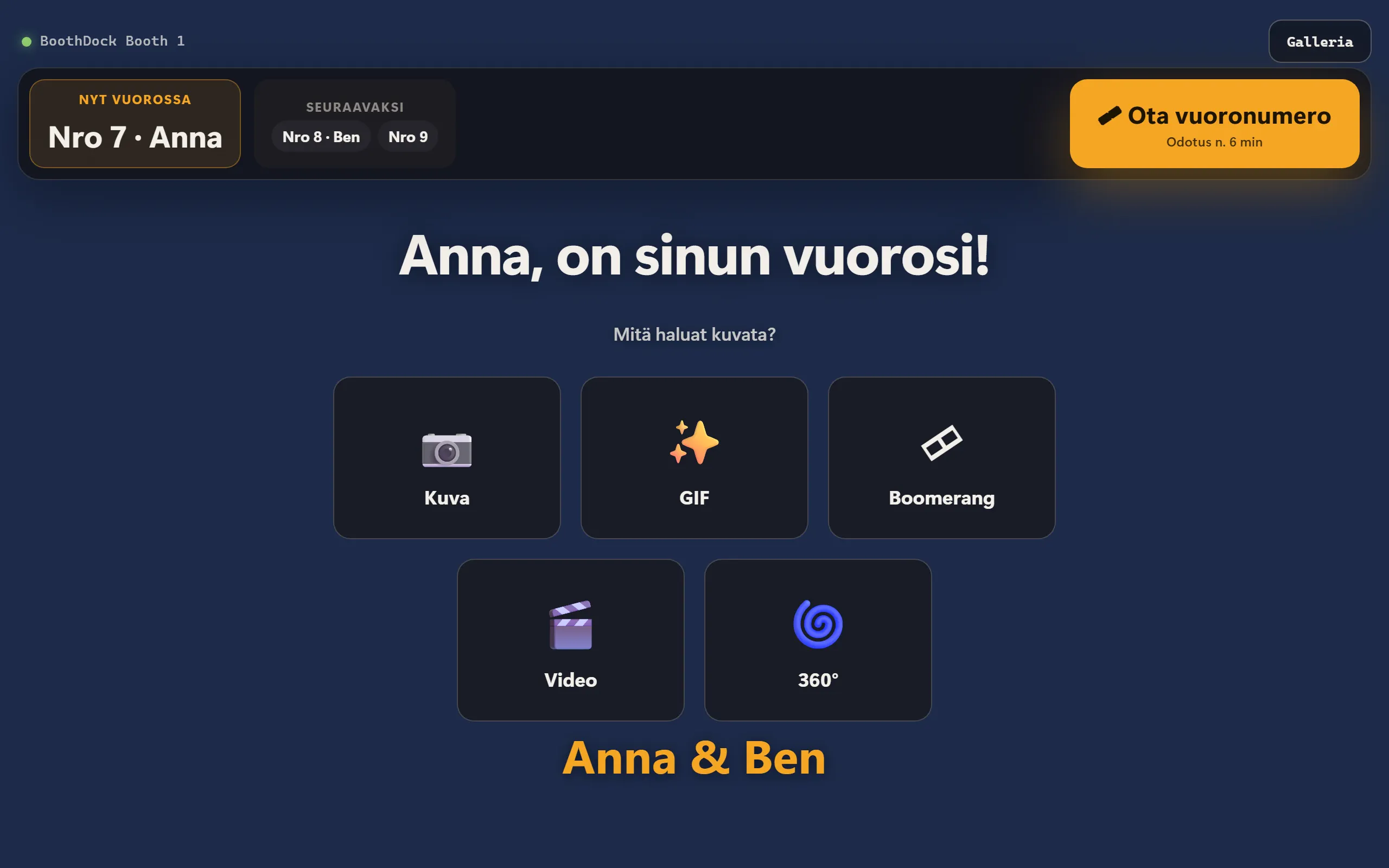 Asema: vieraat valitsevat tilan, Box kuvaa