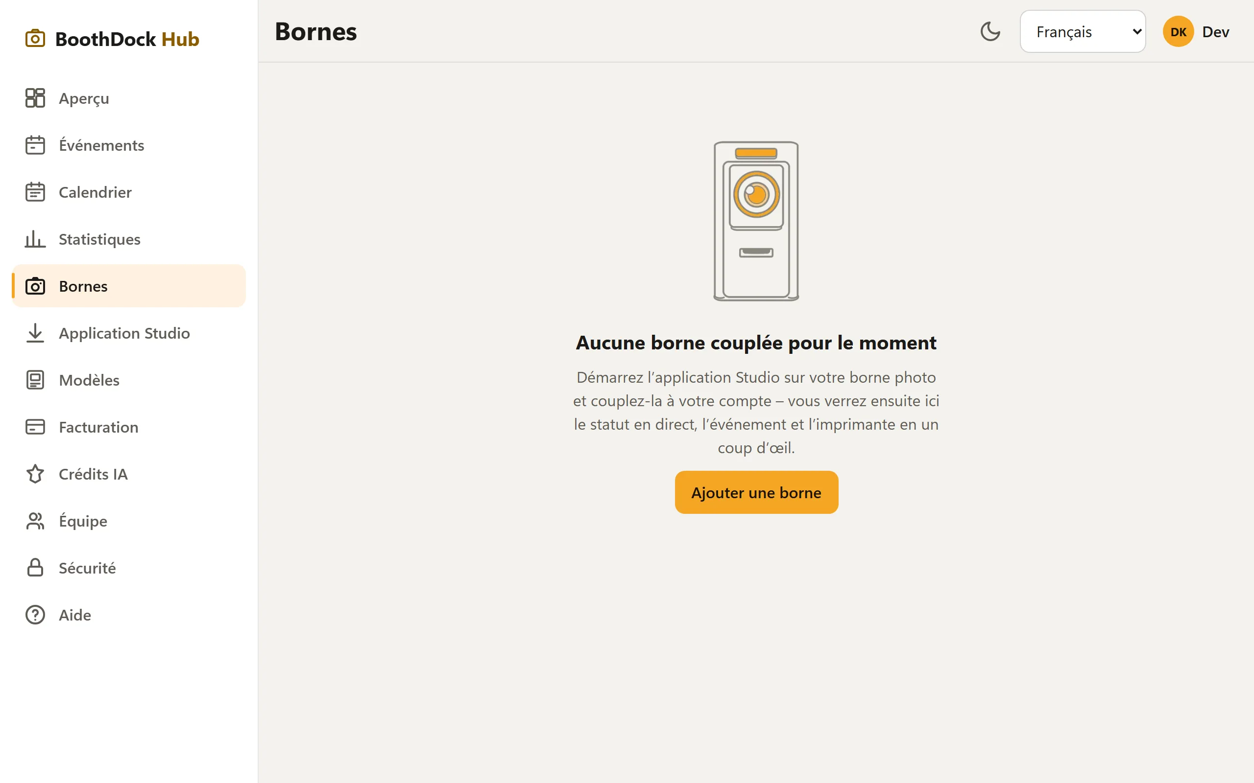 La section « Box » dans le Hub avec « Ajouter une Box »