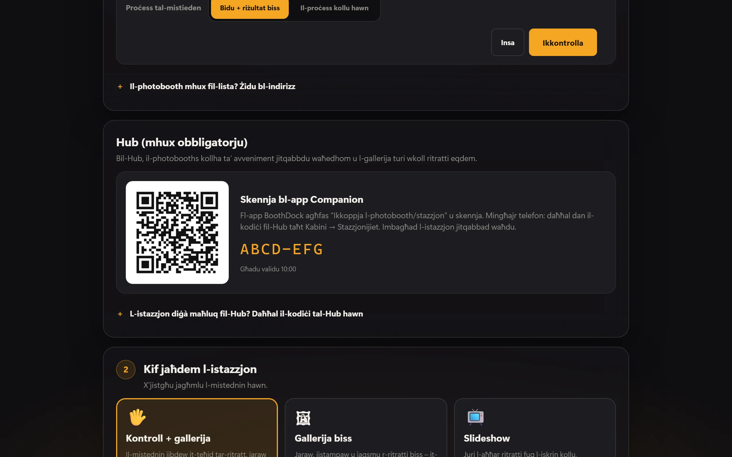 Tqabbid mal-Hub: kodiċi QR għall-Companion-App